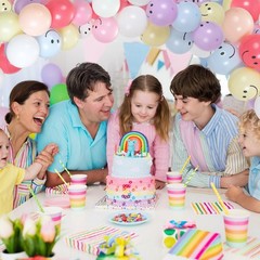 Sratte 100 Pcs 12 Inch Smile Face Balloons Assorted Pastel Unicorn Rainbow Mo…