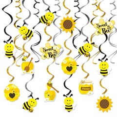 45PCS Honey Bumble Bee Hanging Swirl Decoration Ceiling Streamers for Themed …