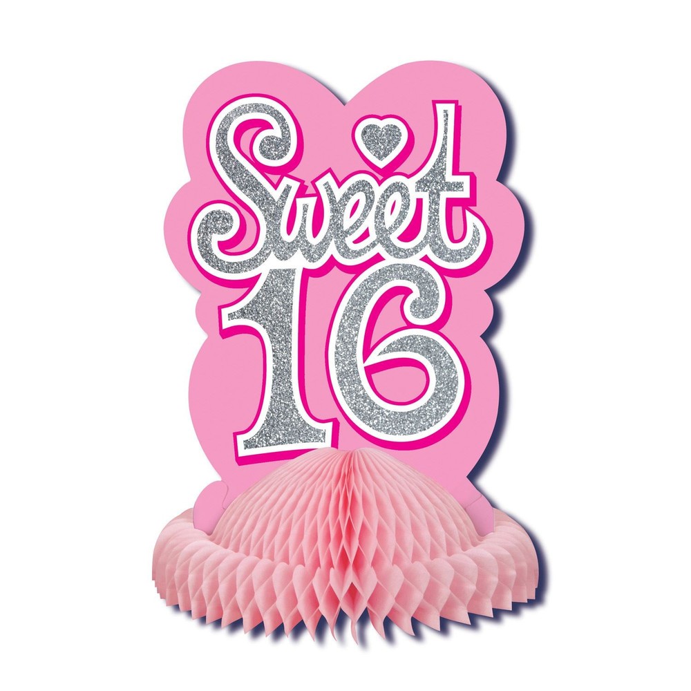 Beistle Sweet Sixteen Centerpiece – Sweet 16 | Party Supply | Decoration