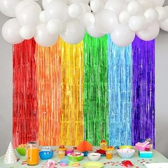 Rainbow Party Decorations, Thicken 2 Pack 3.2 x 8.2 FT Pride 6.6 x 8.2 FT