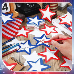 150 Pcs Red White and Blue Star Paper Cutouts 4 Inches Star Bulletin Board Decor