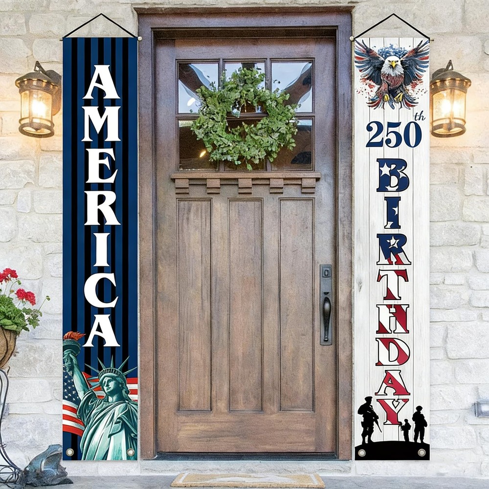 250th Anniversary USA Decorations Banners America Fourth of July Patriotic De…