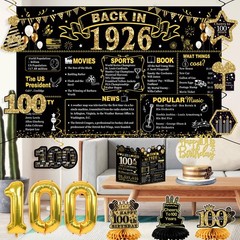 Juesly 50th Birthday Decorations 24PCS Rose Gold Banner Balloons Honeycomb