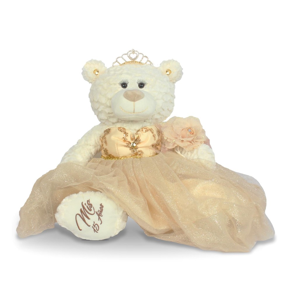Large 20” Quinceañera Teddy Bear Centerpiece – Elegant Dress, Oversized Keeps…