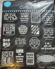 Over the Hill Senior Citizen Party Supplies Vinyl Cutout Kit (B)