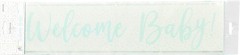 Amscan Welcome Baby Foil Banner Silver 2.7m Unisex Party Decoration Baby Shower