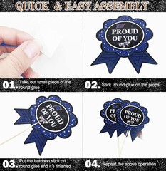 Graduation Decorations Navy Blue Class of 2026/Blue Graduation Party Centerpi…
