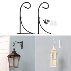 Sturdy Construction 2Pcs Metal Flower Pot Hangers for Long Lasting Use