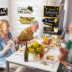 Retirement Party Decorations 20 Pieces Happy Retirement Party Signs for Black an