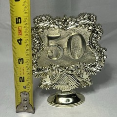 50th Anniversary Hallmark Party Decoration Vintage Gold Lightweight Celebration