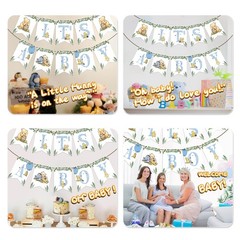 Winnie IT’S A Boy Banner for Baby Shower Decorations Boys Multicolor