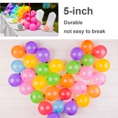 Rainbow Balloons 160 Pack 5 inch Round Bright Latex Balloons Assorted Colors …