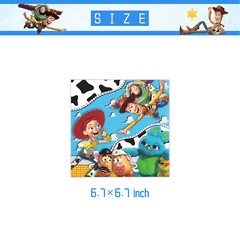 Toy Cartoon Party Supplies Set Plates Cups Tablecloth Napkins Birthday Decor