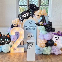 166pcs Halloween Balloon Arch Kit – Pastel Rainbow & Black Latex Balloons wit…