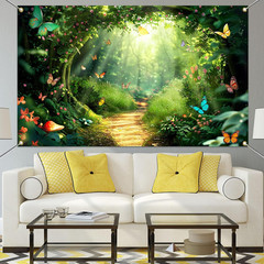 Enchanted Forest Photography Backdrop for Fairy-Themed Celebrations, 70.8×43.3 I