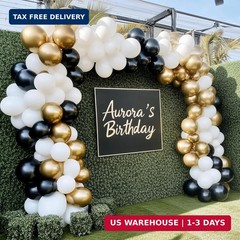 RUBFAC White Balloons 129pcs Different Sizes 18 12 10 5 Inch for Garland Arch, L