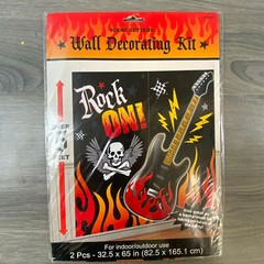 Rock-n-Roll Rock On Wall Decorating Kit Birthday Party Supplies Over 5ft In/Out