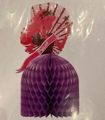 Princess Table Centerpieces 3D 11” Tall Purple Honeycomb Set Of 2