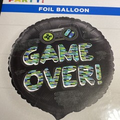 321 Party! Game Over! Gamer 17” Foil Balloon Lot Of 2 New