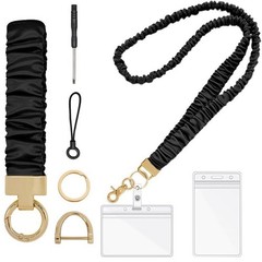 Long Style Keychain Lanyard Wristlet for Keys with Halter Neck Comfort Design
