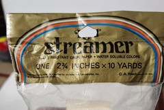 Vintage Crepe Paper Streamer HAPPY BIRTHDAY 2¾» x 10 yds Sealed C.A. REED