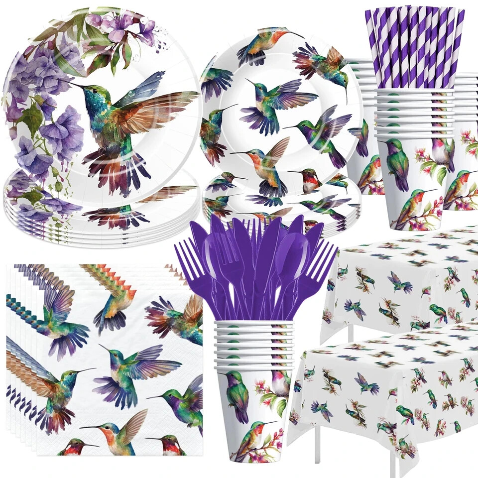 Hummingbird Birthday Party Decorations – Bird Hummingbird Party Supplies Plat…