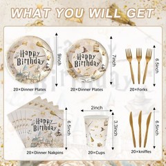 Harry Potter Style Wizards – Happy birthday – Party Supplies – Serves 20 Guests