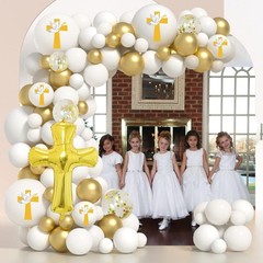 Communion Decorations Balloons Kit 118 Pcs Balloons Arch for Holy Communion D