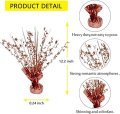 4-Pack Glitter Rose Gold Star Centerpieces-Table Decorations for Home Decor