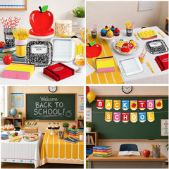159 Pcs Back to School Decorations, First Day of School Party Supplies Includes