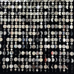 Silver Shimmer Wall Backdrop, 20 Packs Sequin Curtain Circle