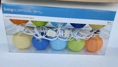 Mini Paper Lantern Indoor Outdoor Party String Lights, 10 Lanterns