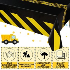 62 Pcs Construction Birthday Party Supplies Set Kids Construction Dress up Se…