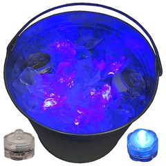 Super Bowl Party Beer Ice Bucket Lights Submersible LED Bright Festive 36 Blue