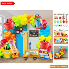 Back to School Balloon Garland Arch Kit for First Day Celebrations, 158pcs, R…