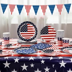 Patriotic Party Themed Disposable Tableware (Plates, Napkins, Cups)