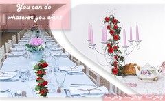 4 Pack Artificial Rose Vine Garland Fake Roses Flowers Plants Vines Hanging