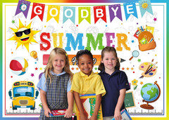 Goodbye Summer Hello School Backdrop 8X6Ft Welcome Back to School Banner Backgro