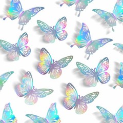 Laser Butterfly Wall Decor, 48Pcs 2 Styles 3 Sizes Butterflies for Birthday Cake