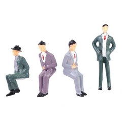 50Pcs Scale Plastic Models 1:32 People Sitting Standing Figures Plastic 1 Gauge