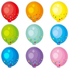 36 Pcs Colorful Balloon Cutouts Assorted Color Paper Balloon Cutouts for Bull…