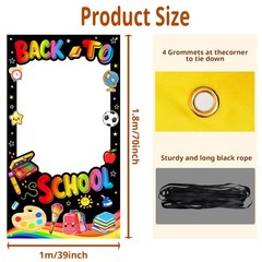Back to School Photo Booth Props Frame Decorations Colorful