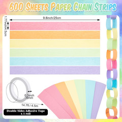 Pastel Party Decorations 492Ft Pastel Crepe Streamers 600 Sheet Paper Strips Cha