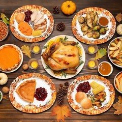 50 Pcs Oval Thanksgiving Paper Plates, 12 x 10 Inch Large Disposable Thanksgi…