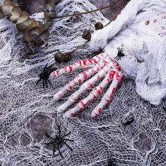 4 Pack Halloween Creepy Cloth Spooky Fabric Loose Weave Gauze White 2 Yards