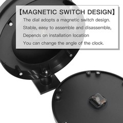 BESTIME 66289A 15-Inch Double Sided Aluminum Wall Clock.Minimalist Designed C…