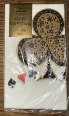 Vtg Hallmark BRIDGE Square Table Cover 44″x44″ NEW