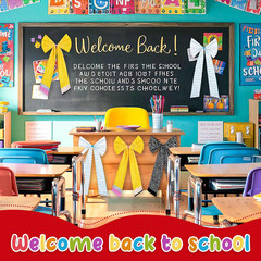 3 Pcs Back to School Decorations 31.5 Inches Large Wall Bow Giant Bow Pencil Com