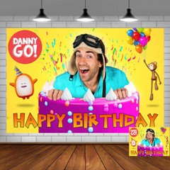 Danny Go Backdrop Kids Birthday Party Decoration Banner Background Vinyl 5x3ft