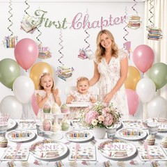 First Birthday «One for the Books/ First Chapter» Girls Birthday Party Decor NEW